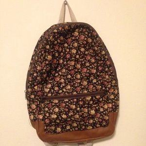 Floral corduroy Backpack